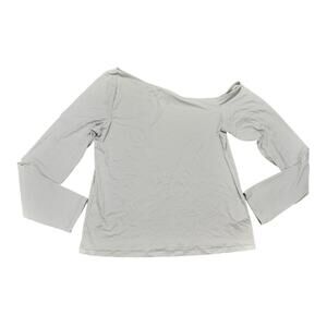 Wilfred‎ Aritzia Light Blue Off Shoulder Long Sleeve Top XL Minimalist Stretch